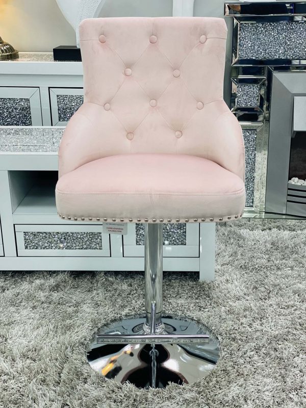 Majestic Pink Fabric Bar Stool ASR Interiors