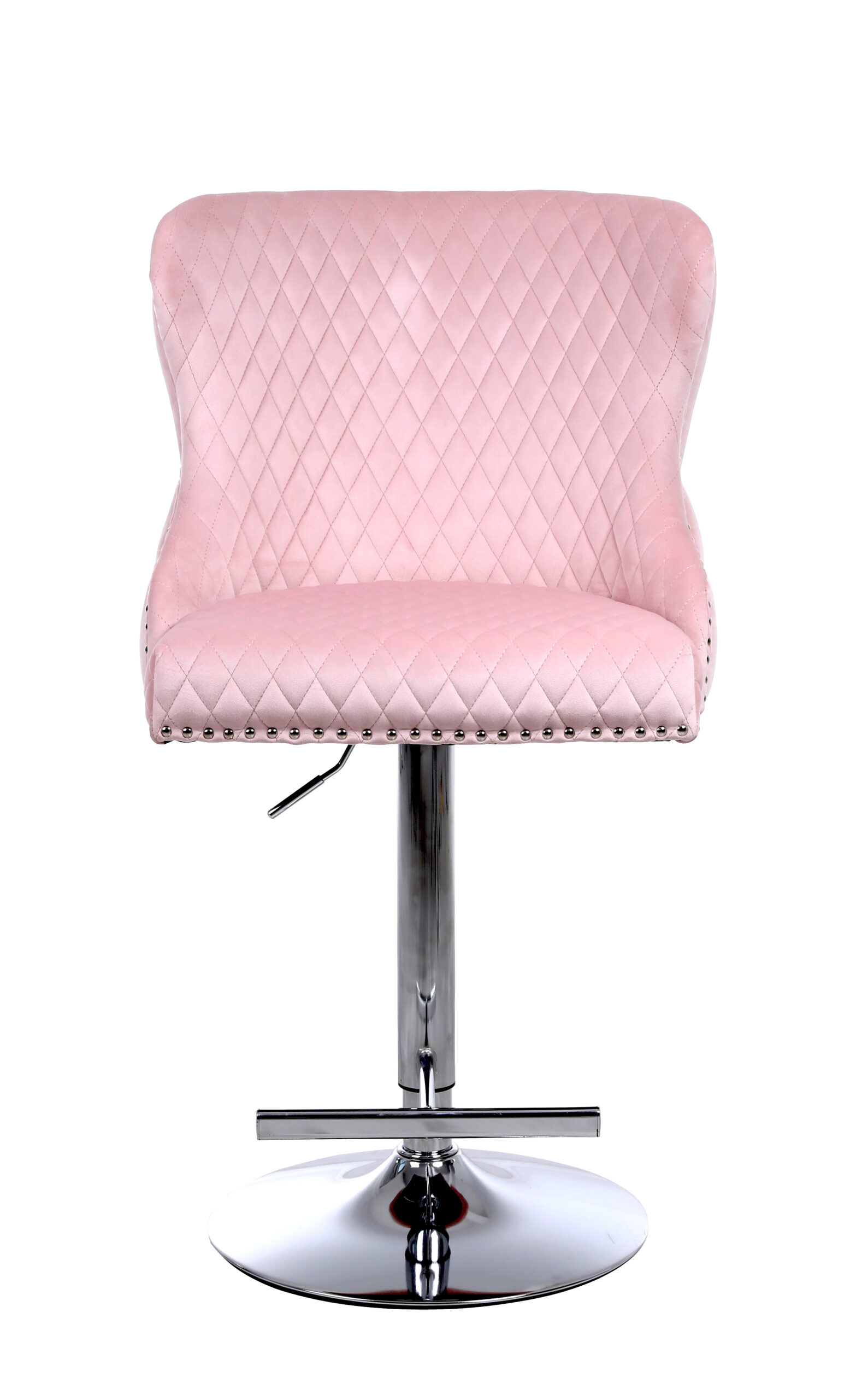 Valentino Pink Velvet Bar Stool - ASR Interiors