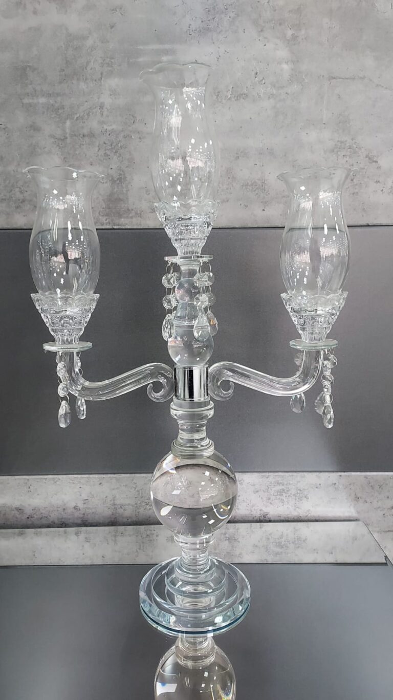 Crystal 3 Arm Candelabra ASR Interiors
