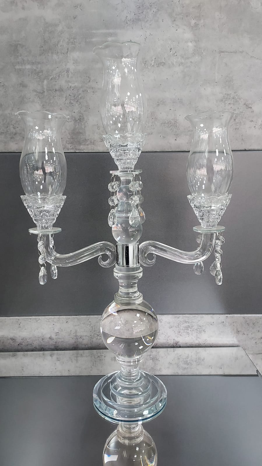 Crystal 3 Arm Candelabra ASR Interiors