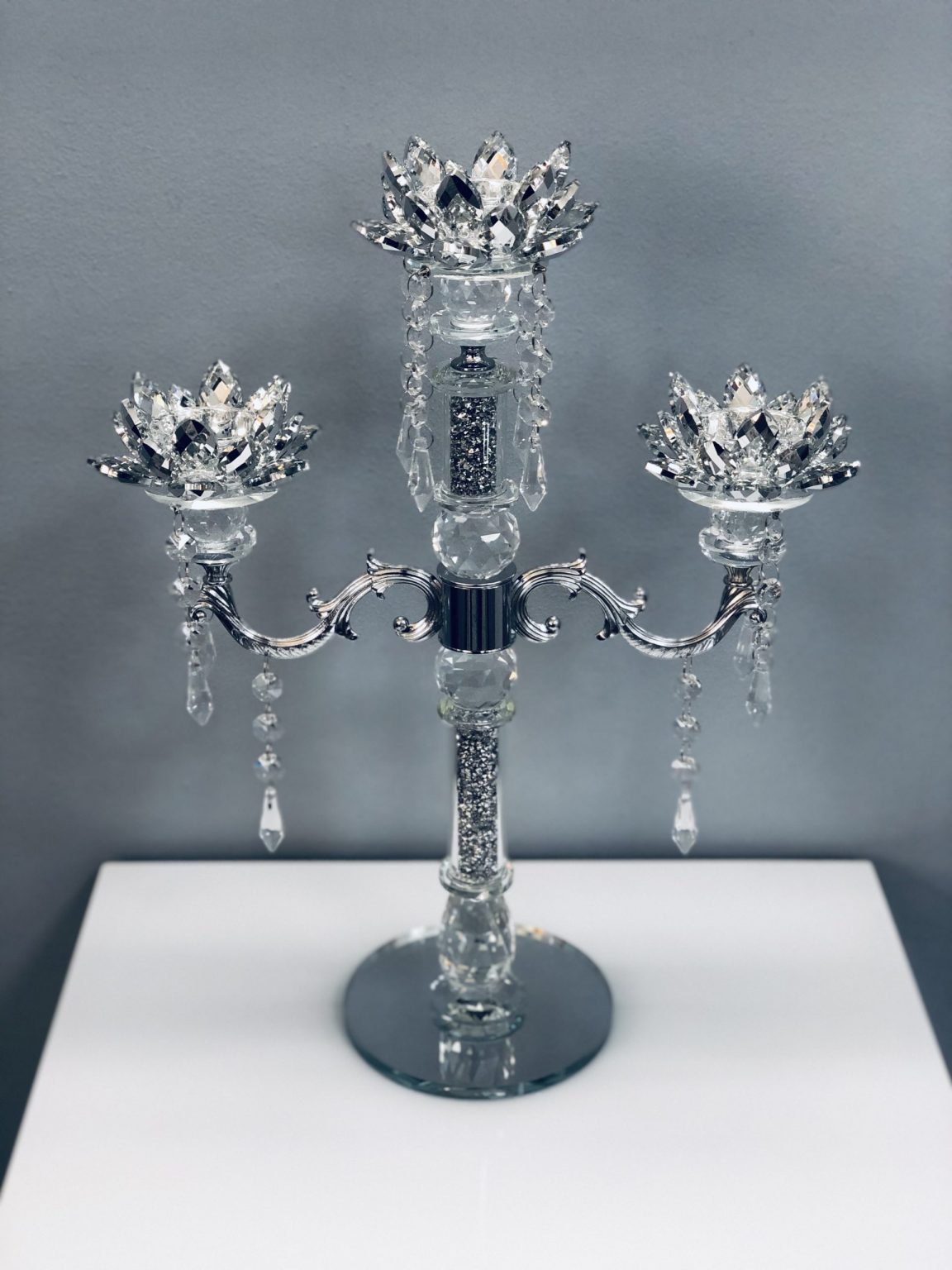 Crystal Flower Candle Holder T-3 - ASR Interiors