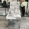 Venice Premium Crushed Velvet Silver Dining Chair 3