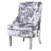 Majestic Silver Crushed Velvet Wing Chair 6