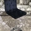 Elegant Black Fabric Bar Stool