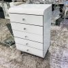 White Curved Chest Of Drawer