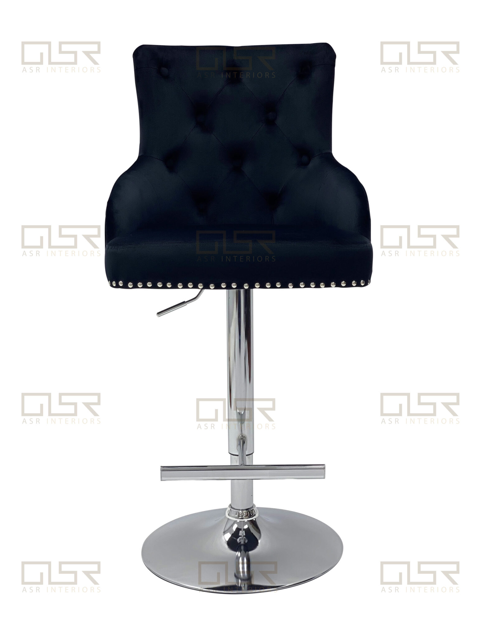 Majestic Black Fabric Bar Stool ASR Interiors