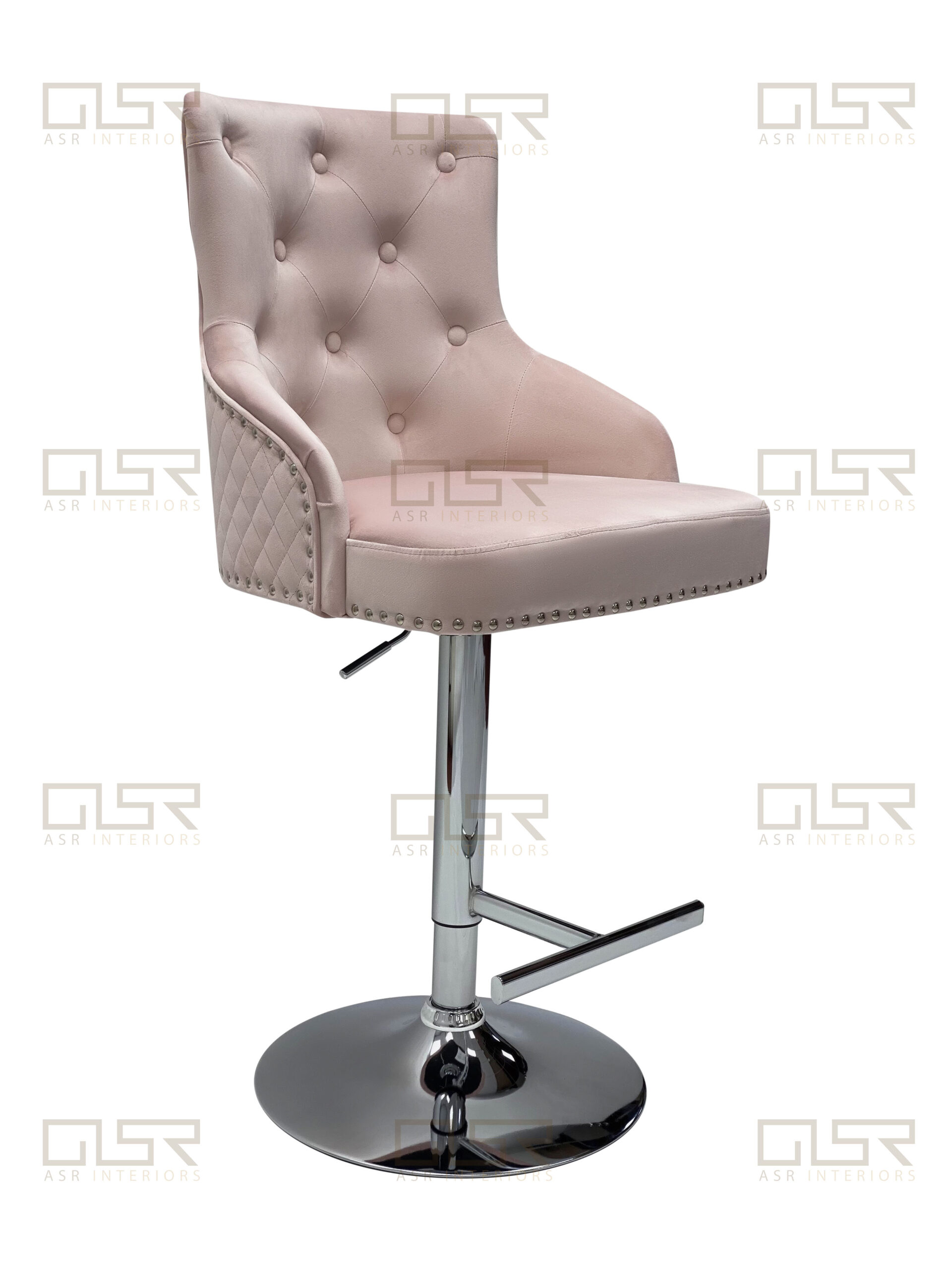 Majestic Pink Fabric Bar Stool ASR Interiors