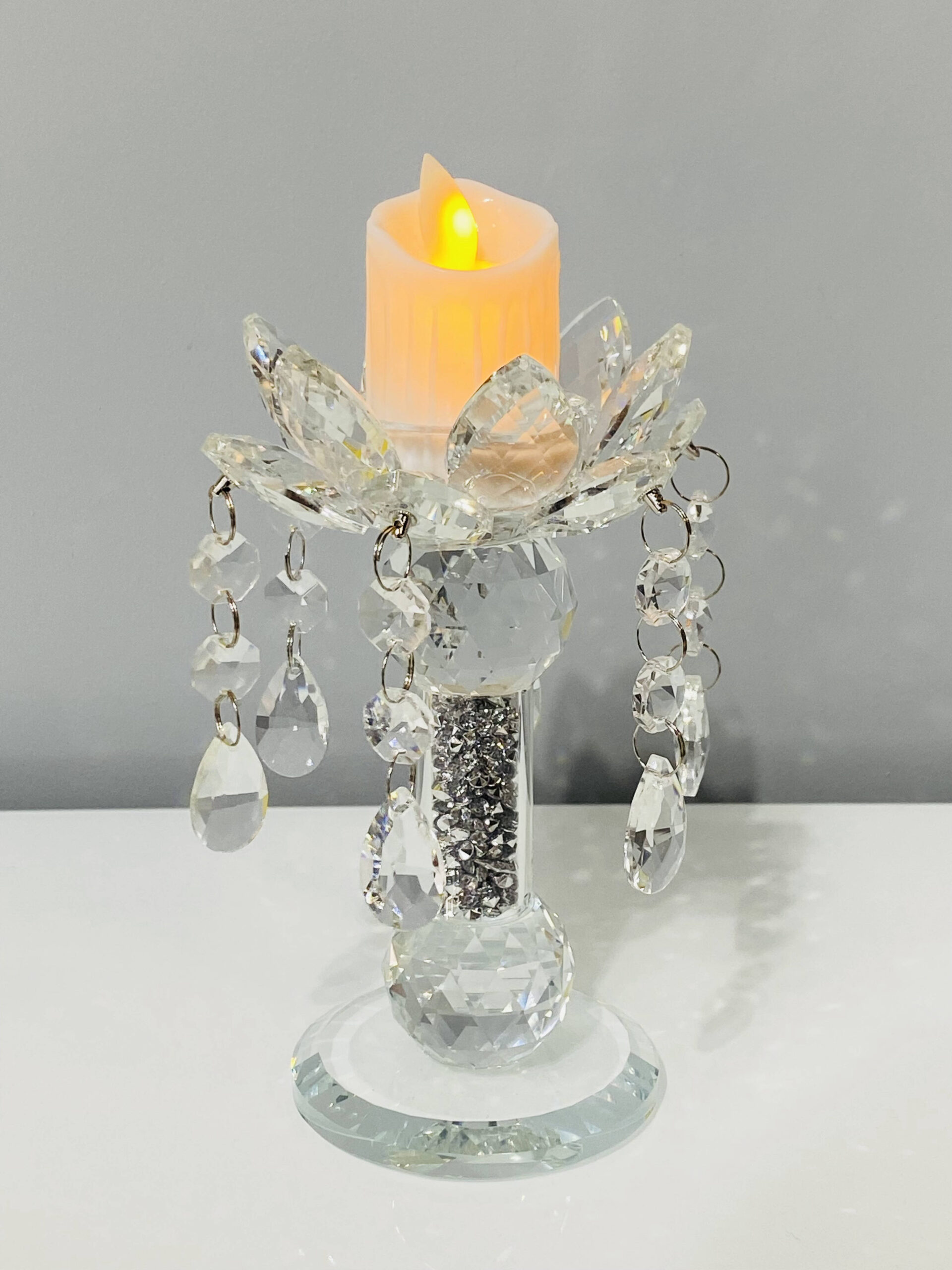 Crystal Flower Candle Holder Small ASR Interiors
