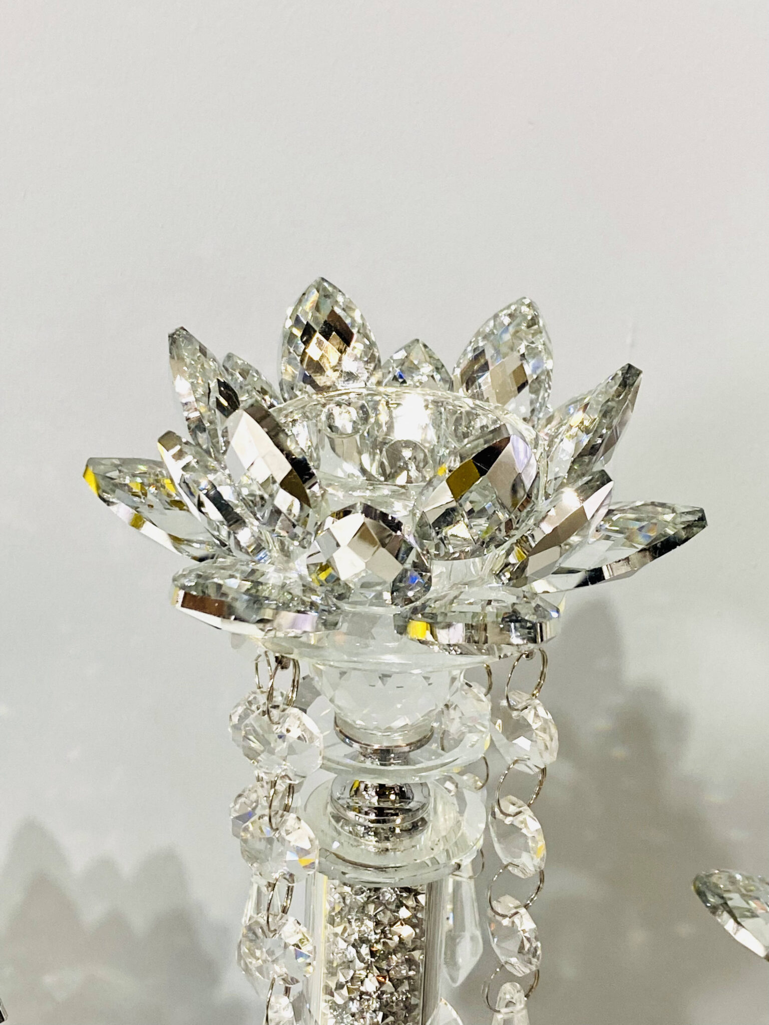 Crystal Flower Candle Holder T-3 - ASR Interiors