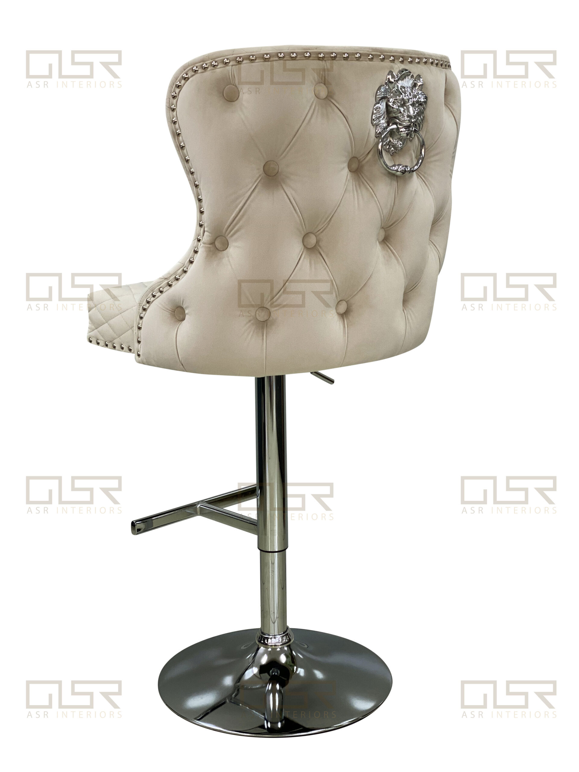 Valentino Mink Velvet Bar Stool ASR Interiors
