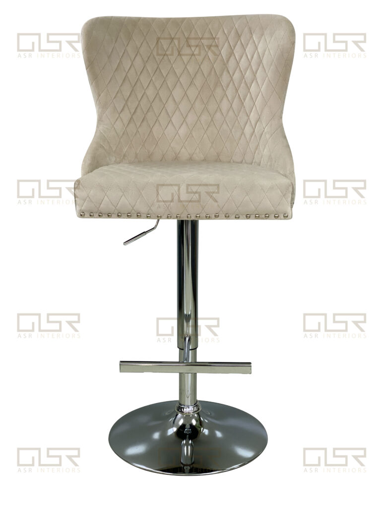 Valentino Mink Velvet Bar Stool ASR Interiors