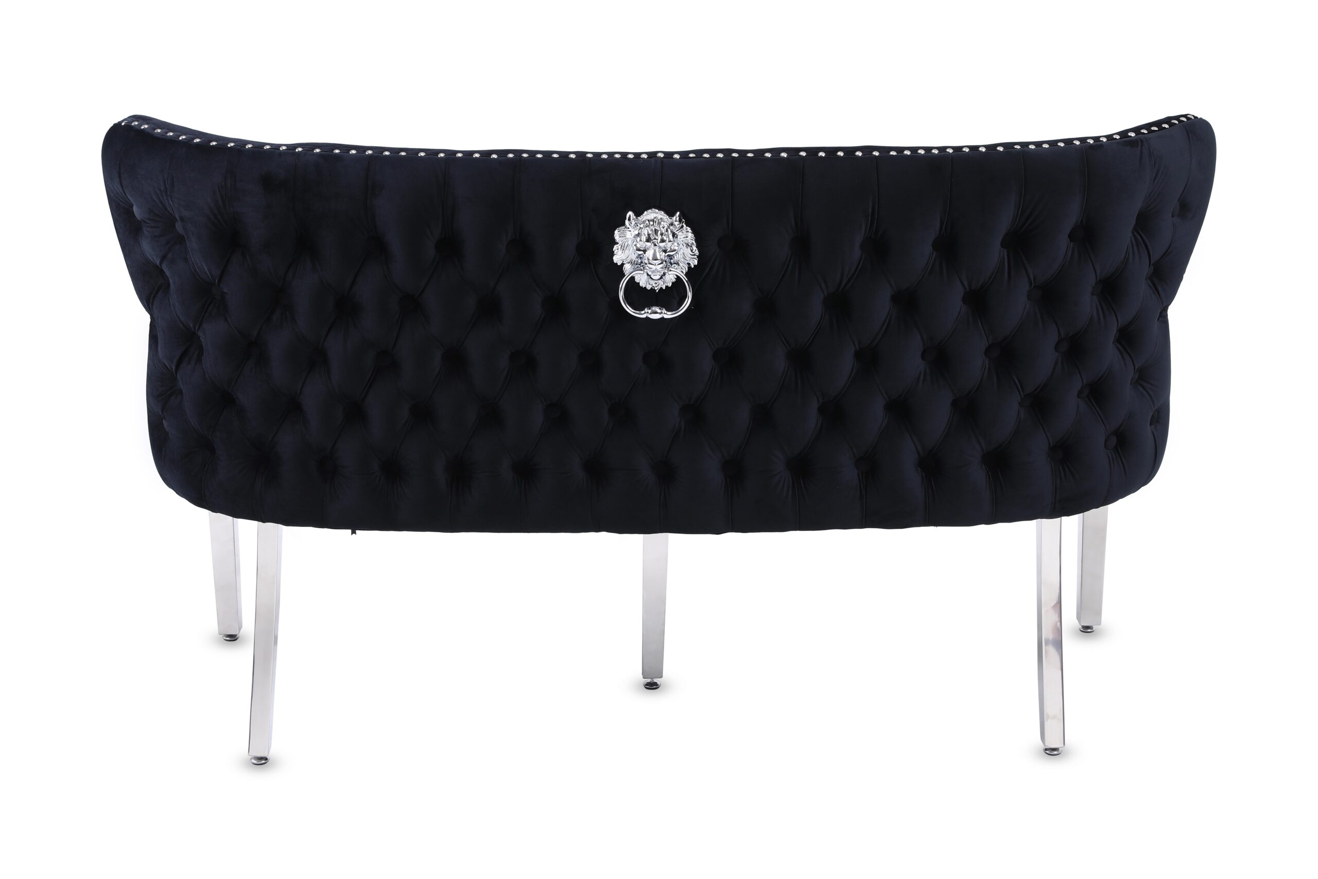 Valentino Black Velvet Bench ASR Interiors