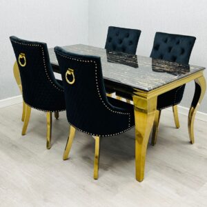 Dining table Black & Gold