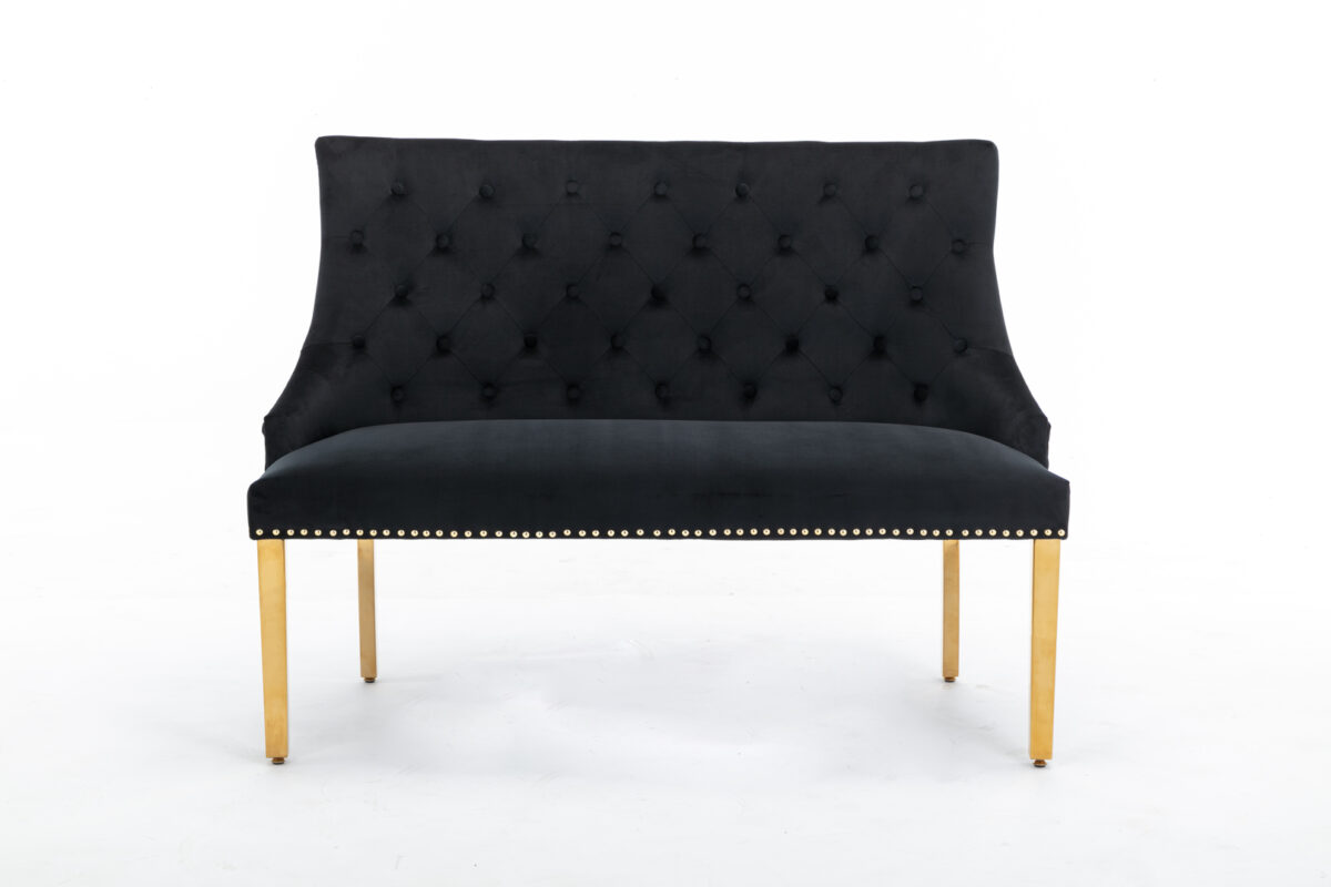 Majestic Gold Black High Back Bench - ASR Interiors