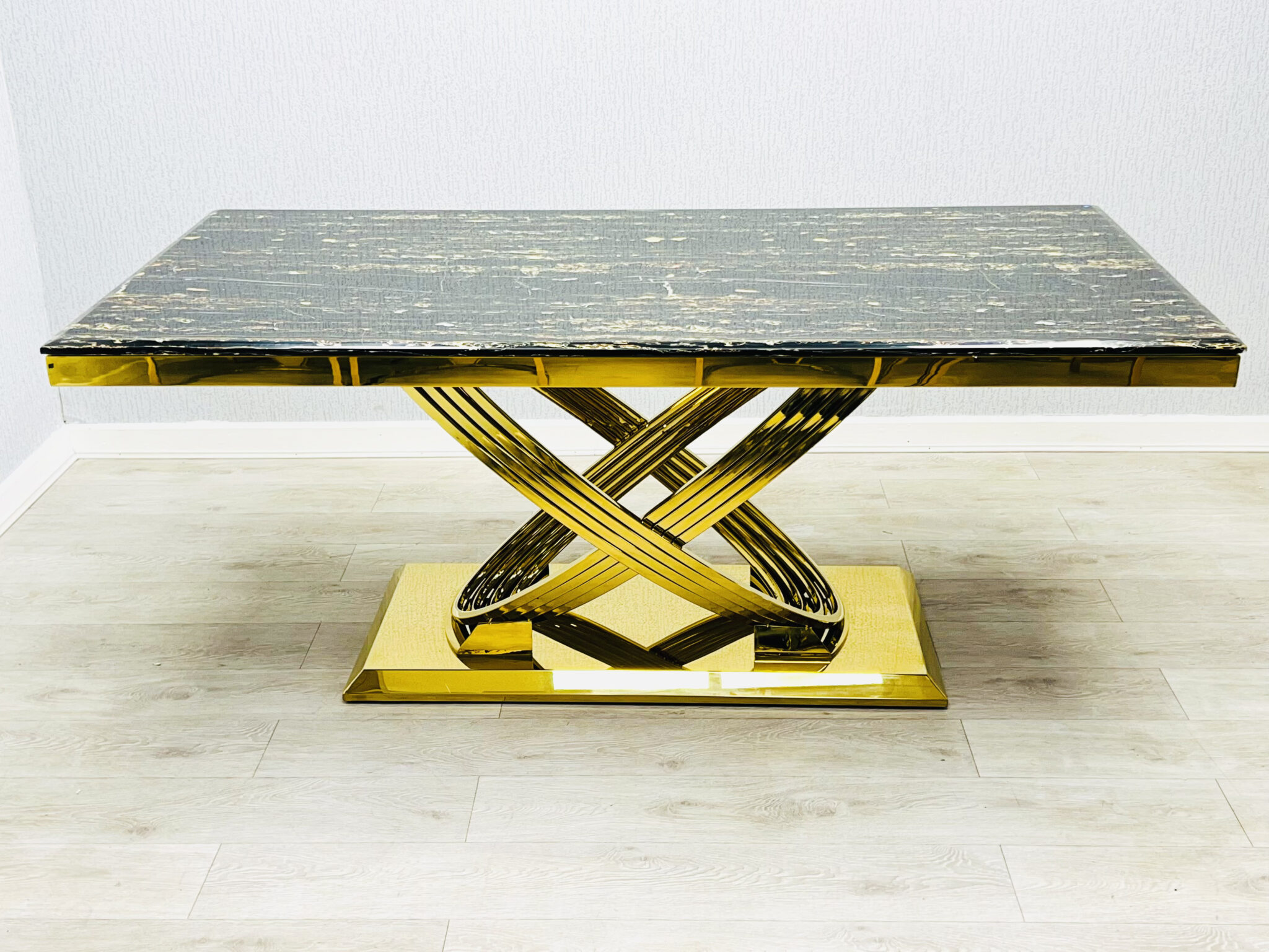 Elina Black/Gold Marble Coffee Table - ASR Interiors
